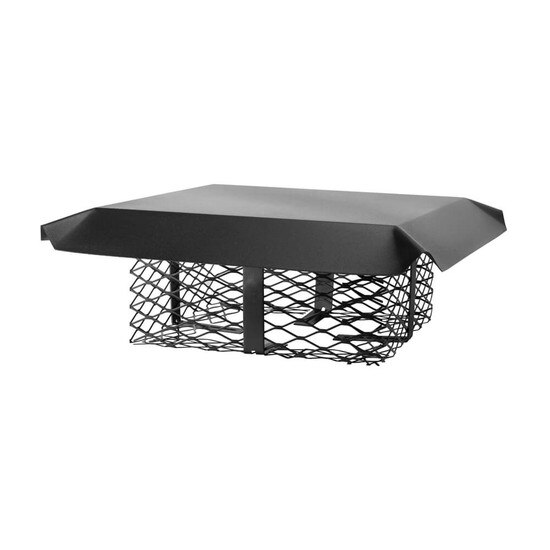 Shelter Adjustable Chimney Cap, Black Galvanized Steel | MFS Supply
